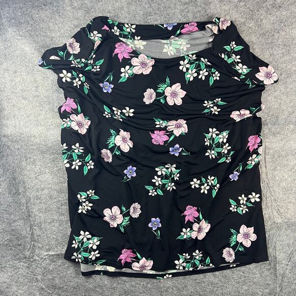Lane Bryant Neck Cowl Floral Top Size 26/28 - Picture 1 of 3